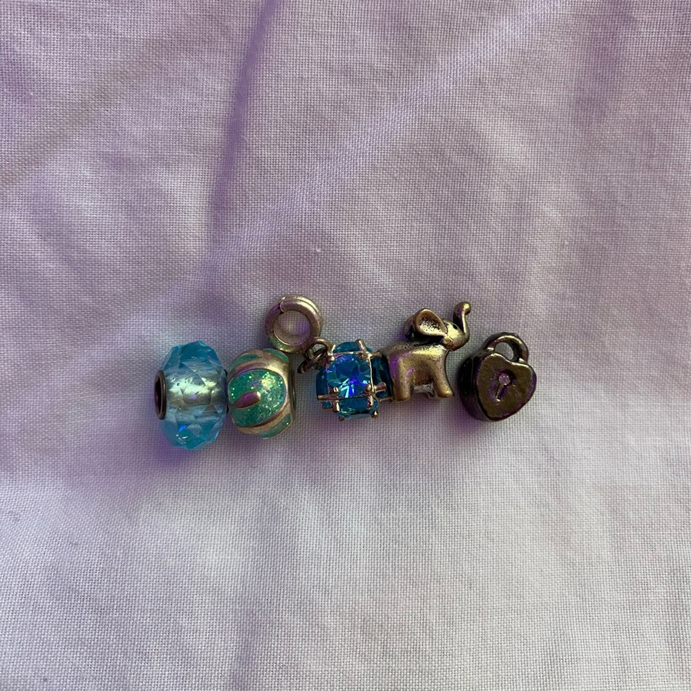 BLUE & SILVER PANDORA CHARMS